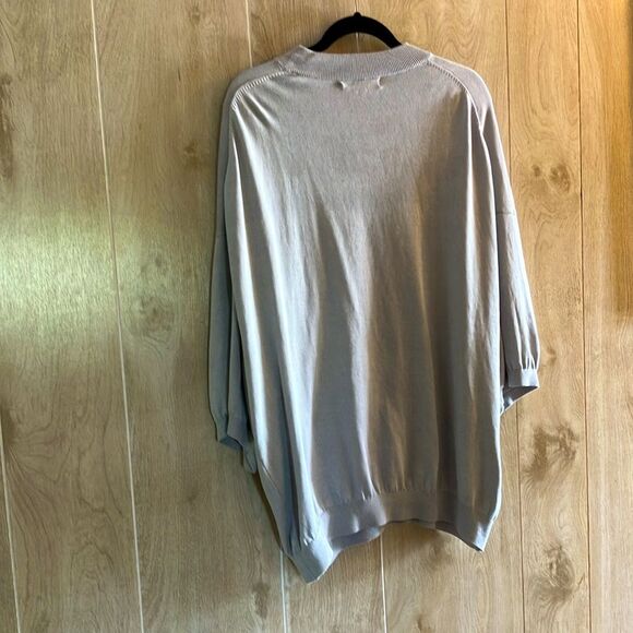 Pronto Uomo Light Gray Silk Blend Mens Size 3XL  Pullover TINY FLAW Short Sleeve - Picture 4 of 9